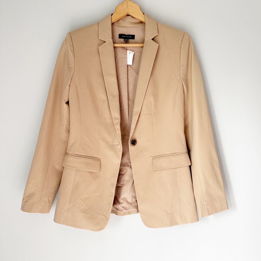 Ann Taylor The One-Button Blazer in Double Knit